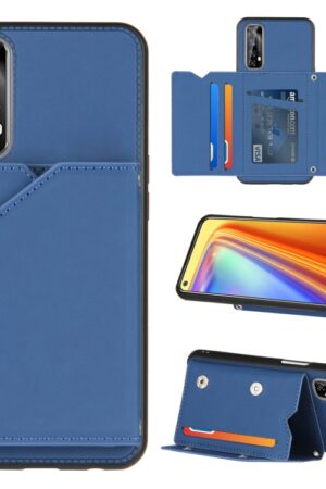Skin Feel PU + TPU + PC Back Cover Shockproof Case with Card Slots & Holder & Photo Frame, For OPPO Realme 7, For Samsung Galaxy A50 & A30s & A50s, For OPPO Realme C11, For Samsung Galaxy A70 & A70s, For OPPO Realme C15, For Samsung Galaxy M60s & A81...