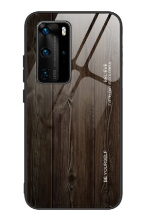 Wood Grain Glass Protective Case, For Huawei P40, For Huawei P40 Pro