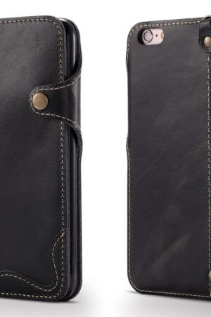 Denior Oil Wax Cowhide Magnetic Button Horizontal Flip Leather Case with Card Slots & Wallet, For iPhone 6, For iPhone 6 Plus / 6s Plus, For iPhone 7 / 8, For iPhone 7 Plus / 8 Plus, For iPhone X / XS, For Galaxy S8, For iPhone XR, For Galaxy S8 Plus...