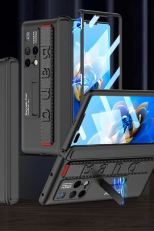 GKK Magnetic Hinge Integrated Phone Case with Wrist Strap, For Huawei Mate X2