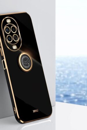 XINLI Straight Edge 6D Electroplate TPU Phone Case with Ring Holder
