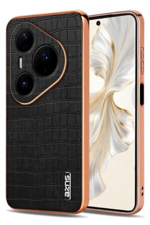 AZNS Electroplated Frame Crocodile Texture Full Coverage Phone Case