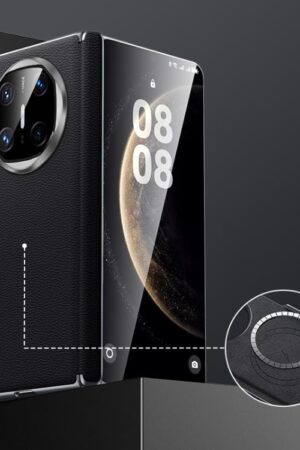 SULADA Frameless Top Layer Cowhide Leather Hybrid PC Phone Case, For Huawei Mate X6