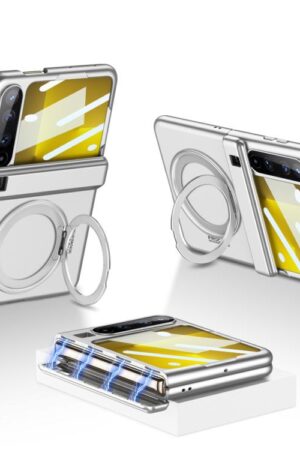 GKK Ultra-thin Full Cover Magnetic Folding Hinge Phone Case with Rotating Bracket, For Huawei Pura X