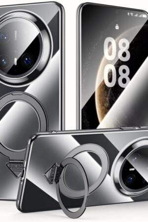 SULADA Electroplated Transparent MagSafe Holder Phone Case, For Huawei Mate 70 Pro, For Huawei Mate 70, For Huawei Mate 60, For Huawei Mate 60 Pro