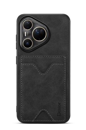 Denior D06 PU Back Cover Card Slot Holder Phone Case, For Huawei Pura 80 Ultra 5G, For Huawei Pura 80 Pro 5G, For Huawei Pura 80 5G