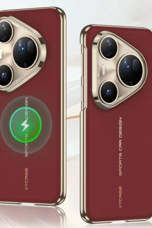 GKK Electroplated Plain Leather Magnetic Phone Case, For Huawei Pura 80 Ultra 5G