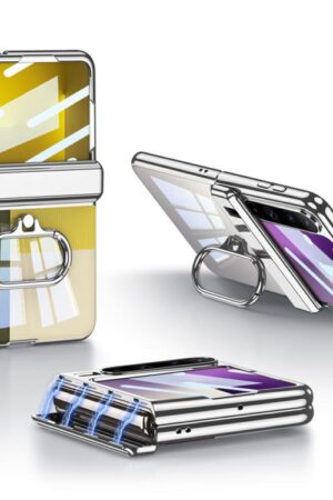 GKK Folding Magnetic Hinge Phantom Phone Case with Oval Ring, For Huawei Pura X