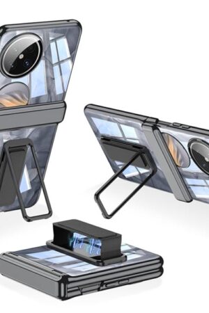 GKK Integrated Magnetic Folding Hinge Phantom Magnetic Wristband Phone Case with Rotating Bracket, For Huawei Pura X